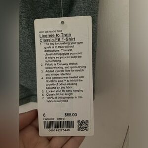 NWT lululemon license to train top